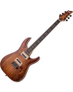 Schecter C-1 Exotic Spalted Maple Electric Guitar Satin Natural Vintage Burst sku number SCHECTER3338