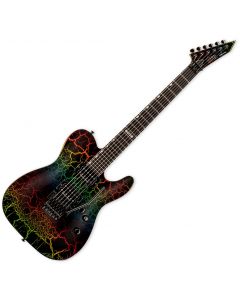 ESP LTD Eclipse 87 Electric Guitar in Rainbow Crackle Finish sku number LECLIPSE87RBCRK
