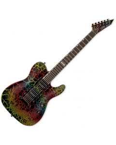ESP LTD Eclipse 87 NT Electric Guitar in Rainbow Crackle Finish sku number LECLIPSENT87RBCRK