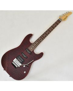 Schecter CET USA Custom Shop Electric Guitar Black Cherry sku number SCHECTERCETQMBCH1037