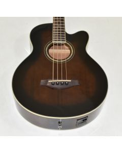 Ibanez AEB10E-DVS Artwood Series Acoustic Electric Bass in Dark Violin Sunburst High Gloss Finish 9618 sku number AEB10EDVS.B-9618