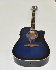 Ibanez PF15ECEWC-TBS PF Series Acoustic Guitar-Transparent Blue Sunburst High Gloss Finish 2156 sku number PF15ECEWCTBS.B 2156a