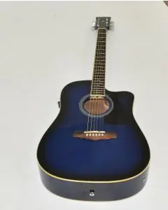 Ibanez PF15ECEWC-TBS PF Series Acoustic Guitar-Transparent Blue Sunburst High Gloss Finish 2156 sku number PF15ECEWCTBS.B 2156a