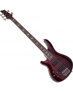 Schecter Omen Extreme-5 Left-Handed Electric Bass in Black Cherry Finish sku number SCHECTER2047