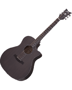 Schecter Orleans Studio Acoustic Guitar in Satin See Thru Black Finish sku number SCHECTER3713