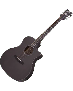 Schecter Orleans Studio Acoustic Guitar in Satin See Thru Black Finish sku number SCHECTER3713
