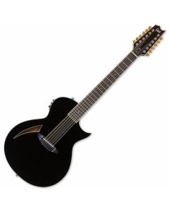 ESP LTD TL-12 12-String Acoustic Electric Guitar in Black Finish sku number LTL12BLK