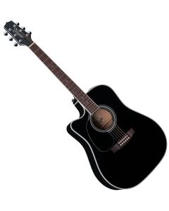 Takamine EF341SC Left Handed Acoustic Guitar in Gloss Black Finish sku number TAKEF341SCLH