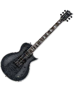 ESP LTD EC-1000 Piezo Quilted Maple Electric Guitar See Thru Black sku number LEC1000PIEZOQMSTBLK