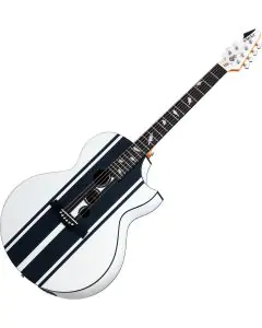 Schecter DJ Ashba Signature Acoustic Electric Guitar Satin White sku number SCHECTER3718