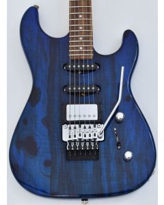 G&L USA Invader Spalted Alder Top Electric Guitar in Clear Blue. Brand New! sku number USA INVADER CLF1803171