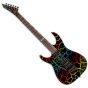 ESP LTD Mirage Deluxe 87 Left-Handed Electric Guitar in Rainbow Crackle sku number LMIRAGEDX87RBCRKLH