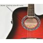 Ibanez PF28ECETRS PF Series Acoustic Guitar in Transparent Red Sunburst 0057 sku number PF28ECETRS.B 0057