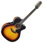 Takamine P6JC-12 BSB Pro Series 6 Cutaway 12 String Acoustic Guitar in Brown Sunburst Finish sku number TAKP6JC12BSB
