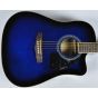 Ibanez PF15ECEWC-TBS PF Series Acoustic Guitar in Transparent Blue Sunburst High Gloss Finish SA150300756 sku number PF15ECEWCTBS.B 0756