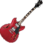 Ibanez Artcore Vintage AFV10ATRL Hollow Body Electric Guitar in Transparent Cherry Red Low Gloss Finish sku number AFV10ATRL