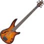 Ibanez SR Bass Workshop SRH505 5 String Semi-Hollow Electric Bass Dragon Eye Burst Flat sku number SRH505DEF