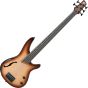 Ibanez SR Bass Workshop SRH505F 5 String Semi-Hollow Electric Bass Natural Browned Burst Flat sku number SRH505FNNF