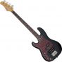 Schecter Diamond-P Plus Left-Handed Electric Bass in Gloss Black Finish sku number SCHECTER2860