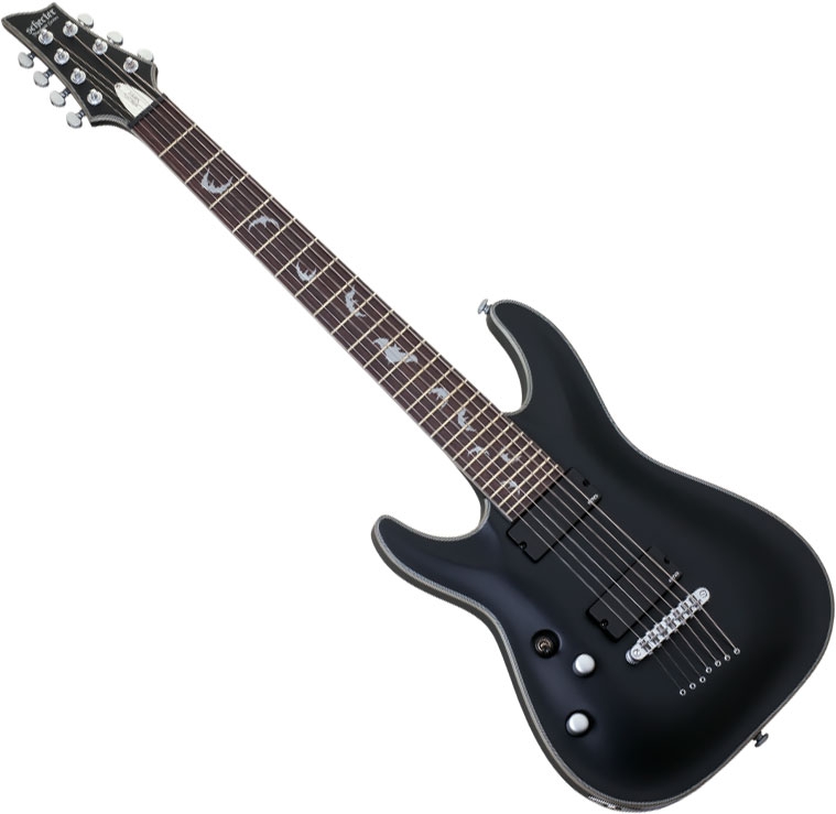 Schecter Damien Platinum-7 Satin Black | Studio Gears
