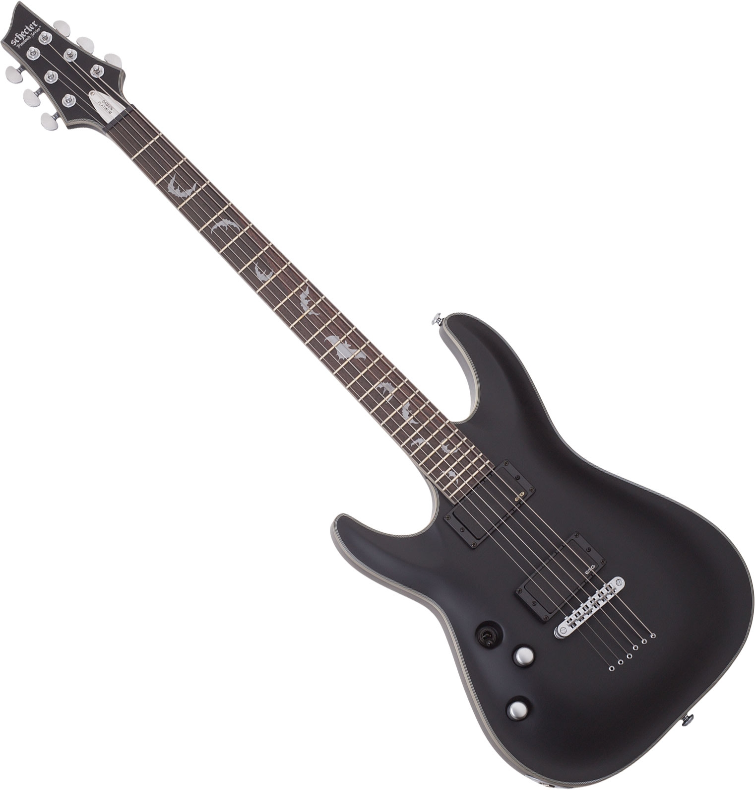 Schecter Damien-7 Multiscale Lefty Guitar Satin Black - 2478 | Studio
