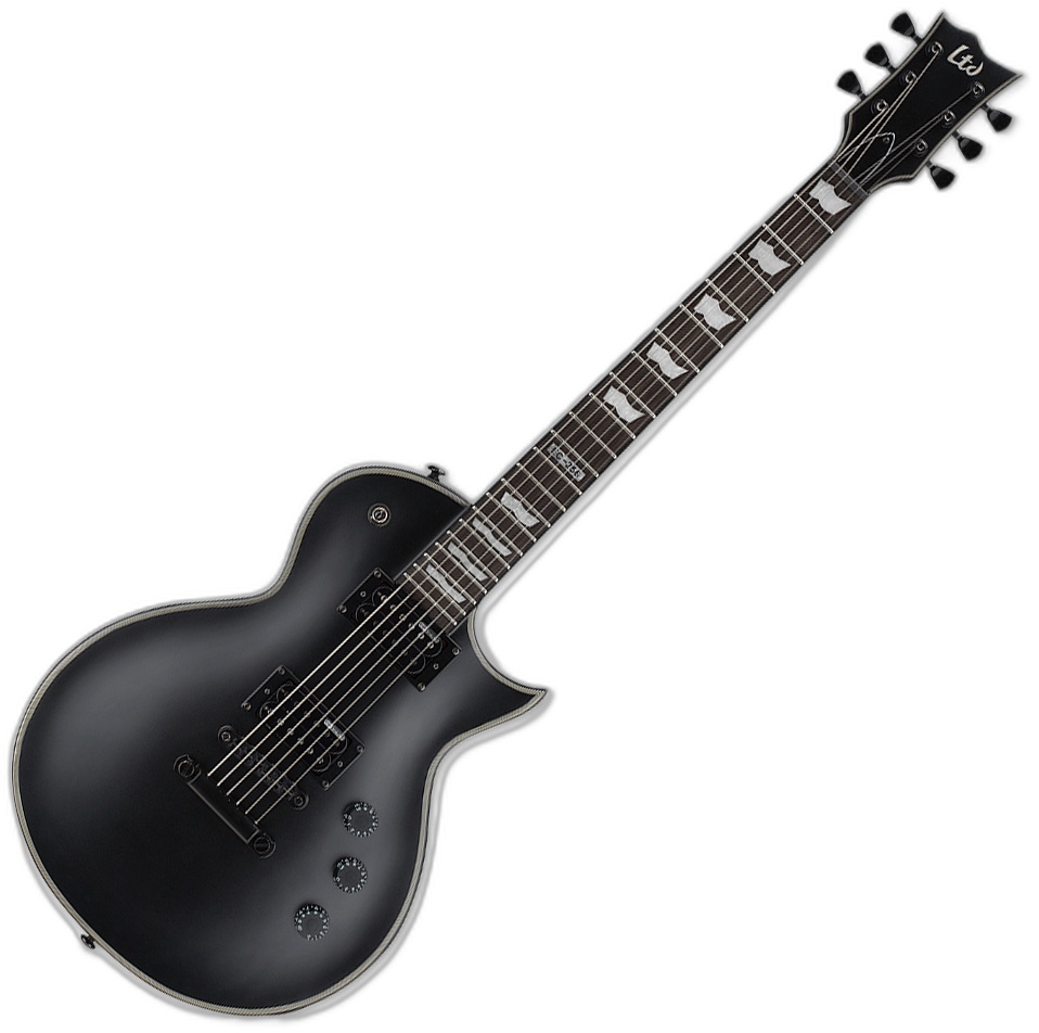ESP LTD EC-407 7 Strings Left Handed Electric Guitar in Black Satin B-