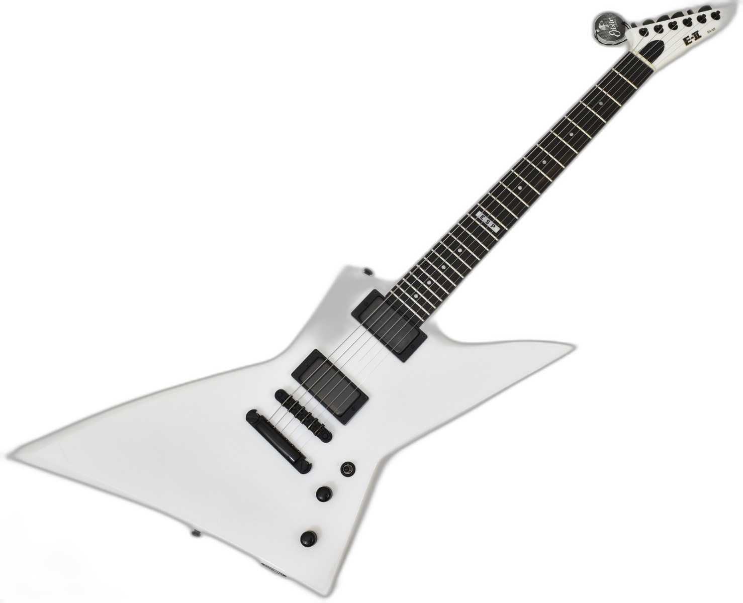 ESP E-II TE-7 Strings Electric Guitar in Snow White with Case
