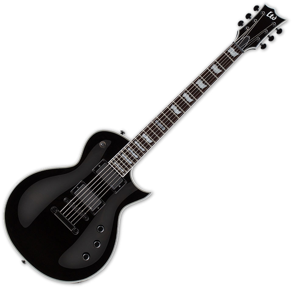 ESP LTD EC-407 7 Strings Left Handed Electric Guitar in Black Satin B-