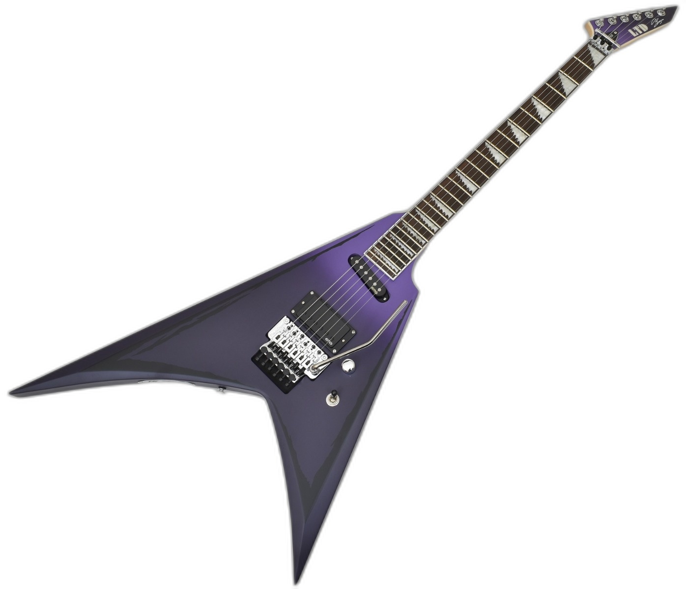 Alexi Laiho Flying V Ripped Purple Guitar | Studio Gears