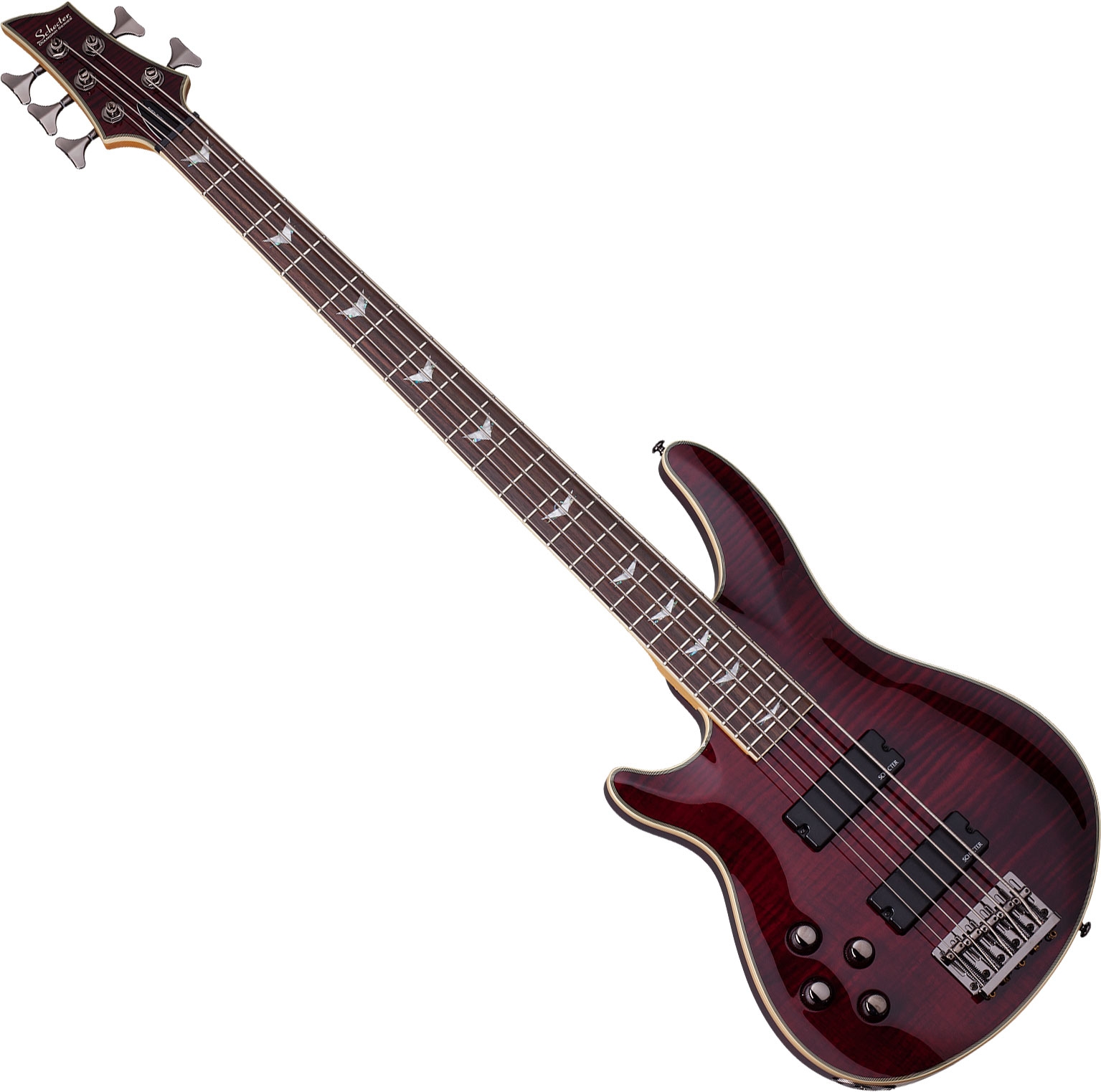 SCHECTER ( シェクター ) OMEN-5 L/H Black Schecter Omen Extreme-5 Left-Handed Electric Bass in Black