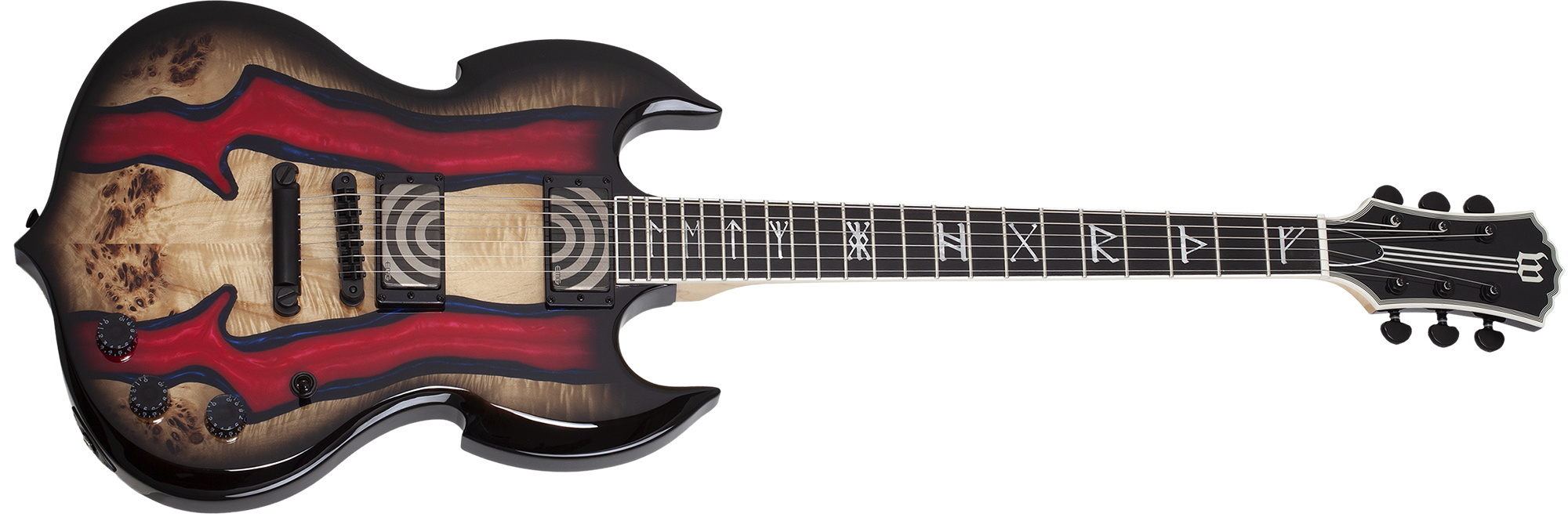 Wylde Audio Barbarian Orange Buzzsaw Guitar - WYLDE 4571 | Studio Gear