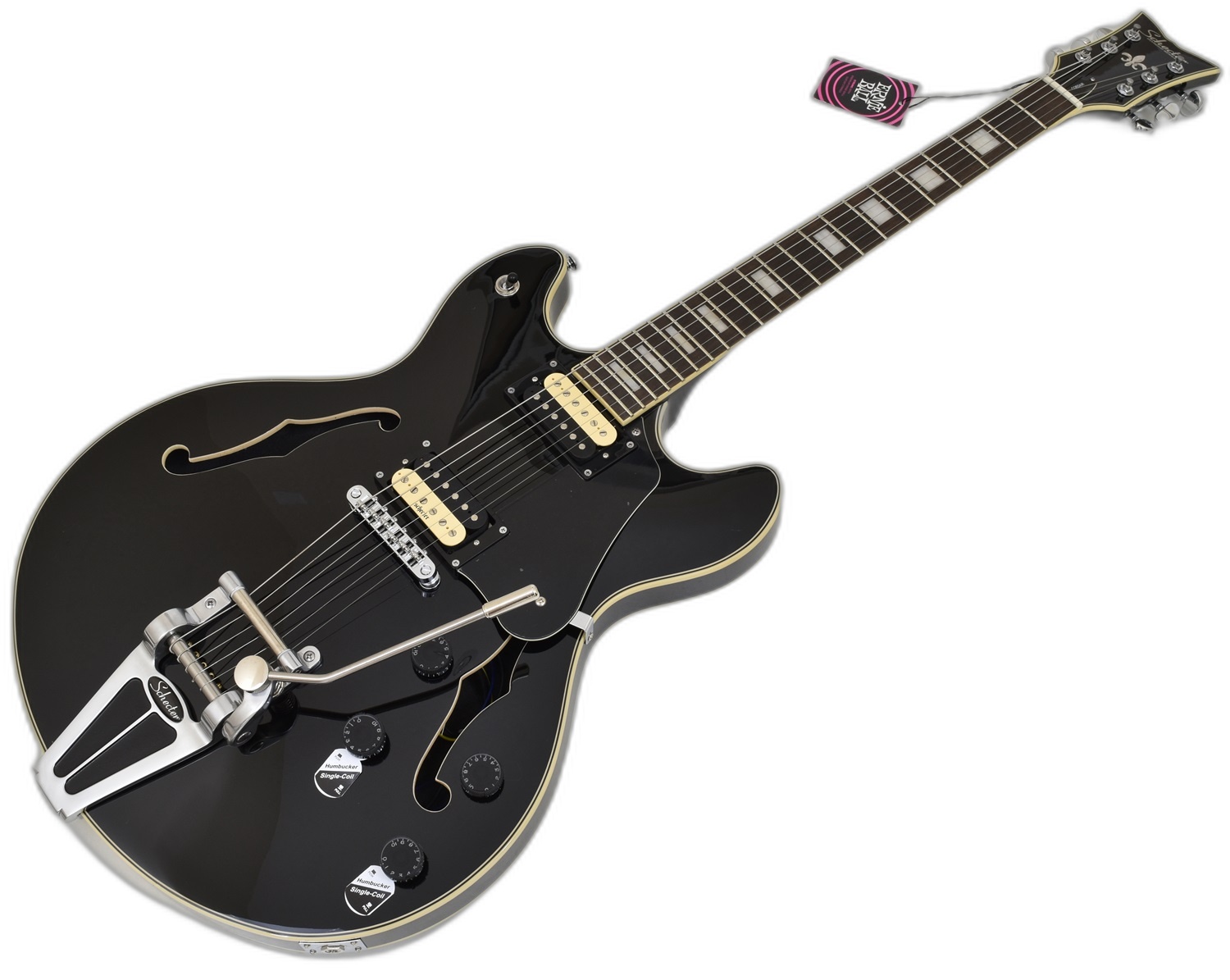 SCHECTER Corsair Bass Gloss Black セミアコ Schecter Corsair Bass Gloss Black | Studio Gears