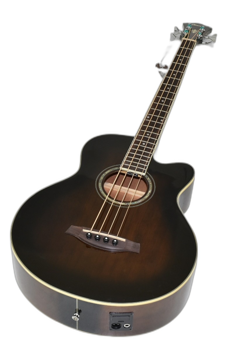 Ibanez AEB10E-BK Artwood Series Acoustic Electric Bass in Black High G