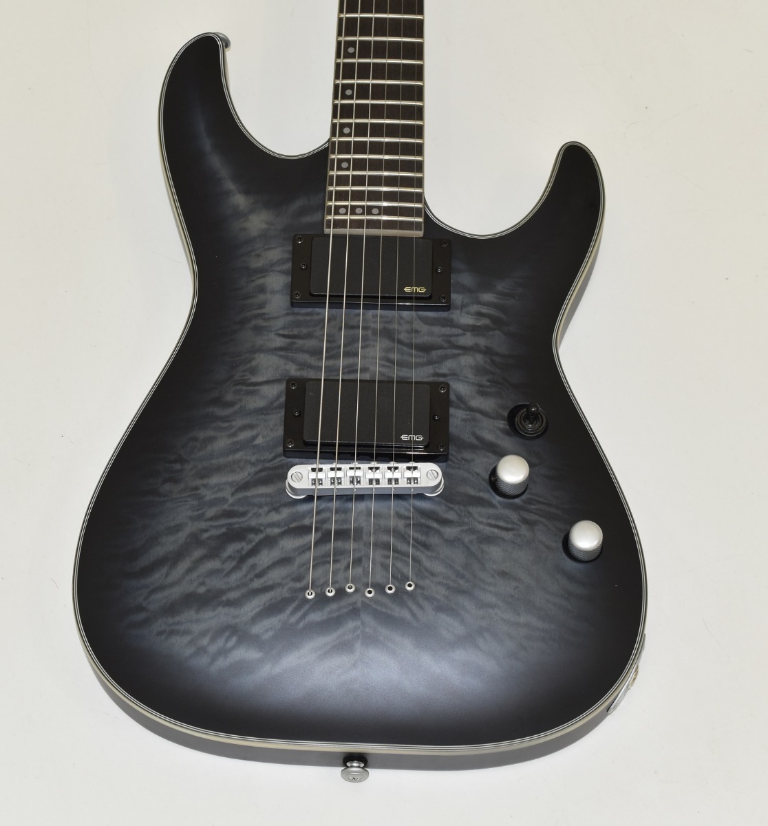 Schecter C-1 Platinum Guitar See Through Black Satin B-Stock 0816